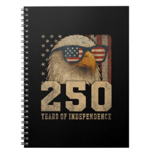 Cuaderno Bandera Americana Águila Vintage 250 Años 4 de Jul