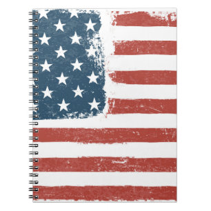 Cuaderno Bandera Americana Borde fondo. Versión de Raster.