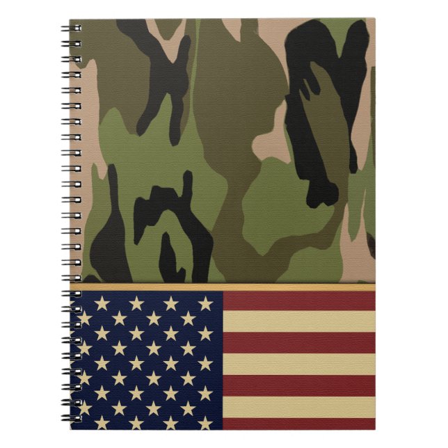 Cuaderno Bandera americana Camo (Frente)