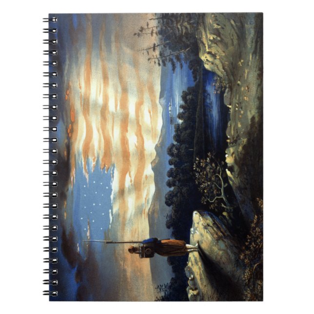 Cuaderno Bandera Americana celestial en el cielo, Zouave Gu (Frente)