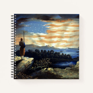 Cuaderno Bandera Americana celestial en el cielo, Zouave Gu