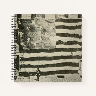 Cuaderno Bandera Americana de Batalla Militar con Estrellas