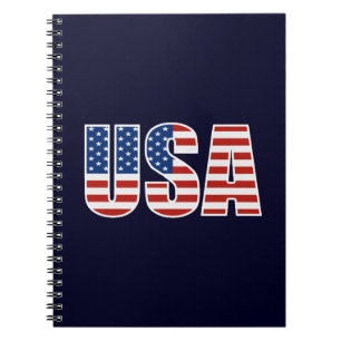 Cuaderno Bandera americana de los E.E.U.U. del