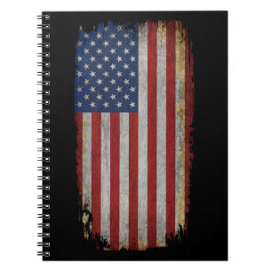 Cuaderno Bandera Americana Distorsionada Vintage
