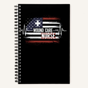 Cuaderno Bandera Americana Enfermera Registrada RN o Enferm