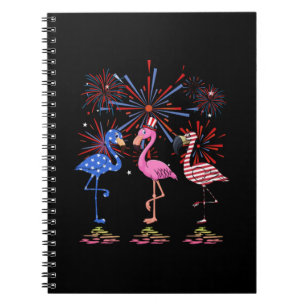 Cuaderno Bandera Americana Flamingo Para El 4 De Julio