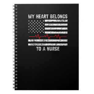 Cuaderno Bandera Americana Latido Del Corazón Mi Corazón Pe
