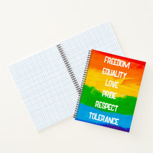 Cuaderno Bandera arcoiris Gay Lesbian LGBT Notebook - Orgul