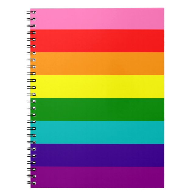 Cuaderno Bandera arcoiris original del orgullo gay LGBT de  (Frente)