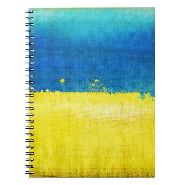 Cuaderno Bandera arenosa de Ucrania (Frente)
