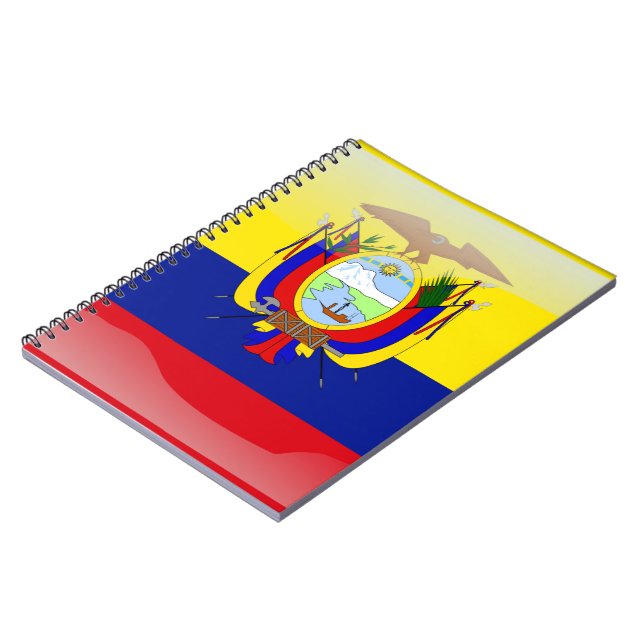 Cuaderno Bandera brillante del Ecuadorian (Lado Izquierdo)