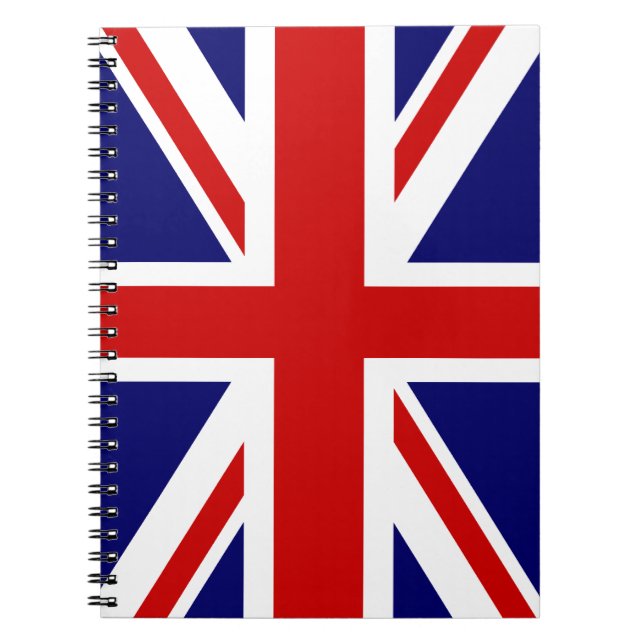 Cuaderno Bandera británica Jack del bloc de notas en espira (Frente)