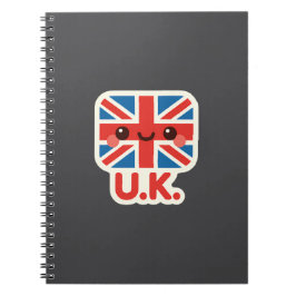 Cuaderno Bandera británica Kawaii - Diseño británico bonito