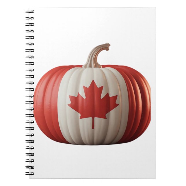 Cuaderno Bandera Canadiense Calabaza Maple Leaf Acción de G (Frente)