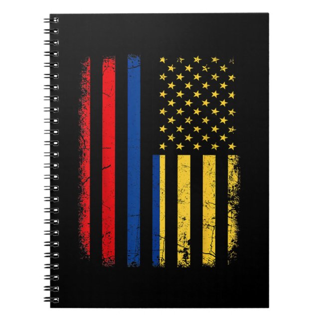 Cuaderno Bandera colombiana norteamericana recorre Colombia (Frente)