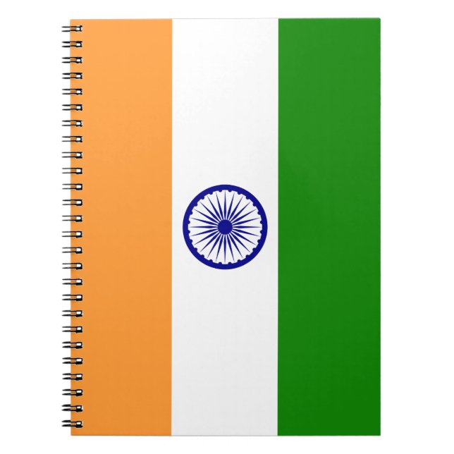 Cuaderno Bandera colorida de la India (Frente)