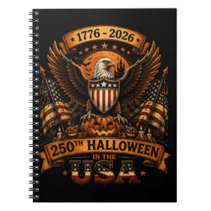 Cuaderno Bandera de águila del aniversario 250 de Halloween