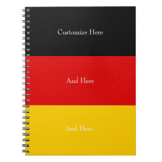 Cuaderno Bandera de Alemania Colores Oro Rojo Negro Persona
