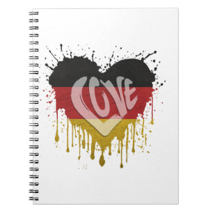 Cuaderno Bandera de Alemania del amor