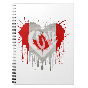 Cuaderno Bandera de amor Canadá