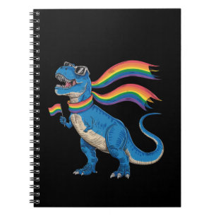 Cuaderno Bandera de arcoíris Dino Trex Orgullo Gay Aliado L