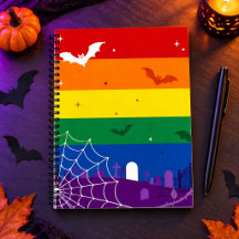 Bandera de arcoíris LGBTQ espeluznante Halloween c