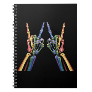 Cuaderno Bandera de arcoíris LGBTQ genial de mano de roca e