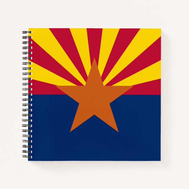 Cuaderno Bandera de Arizona: Estrella Sol Poniente, El Esta (Anverso)