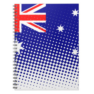 Cuaderno Bandera De Australia Con Efecto De Medio Tono
