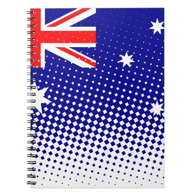 Cuaderno Bandera De Australia Con Efecto De Medio Tono (Frente)