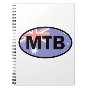 Cuaderno Bandera de Australia en bicicleta de montaña