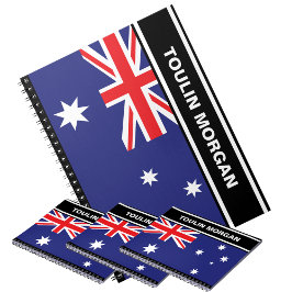 Cuaderno Bandera de Australia personalizada