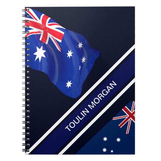 Cuaderno Bandera de Australia personalizada (Frente)