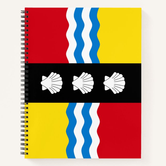 Cuaderno Bandera de Bedfordshire Notebook (Anverso)