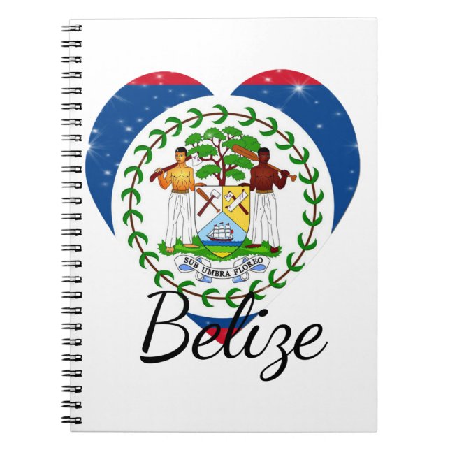 Cuaderno Bandera de Belice. (Frente)
