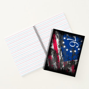 Cuaderno Bandera de Betsy Ross 1776 Patriótica 4 de julio