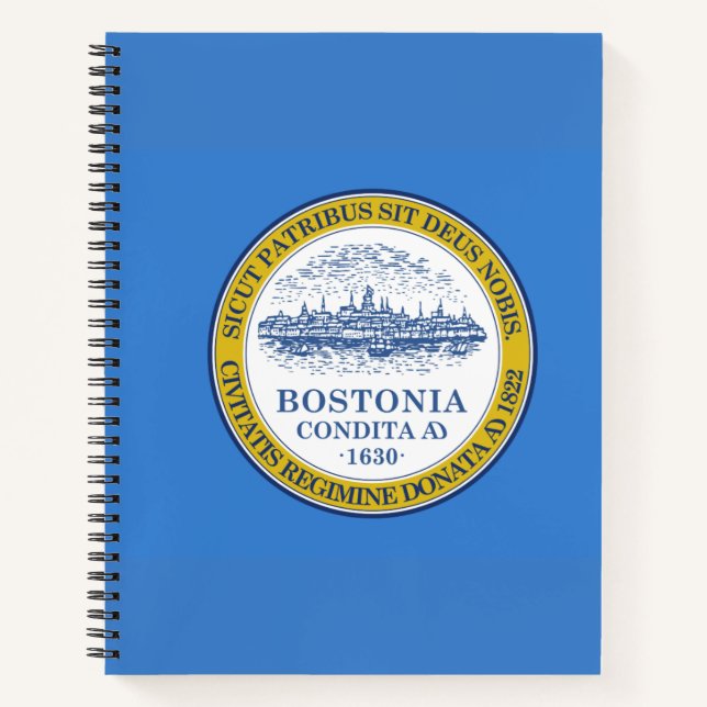 Cuaderno Bandera de Boston, bloc de notas de Massachusetts (Anverso)