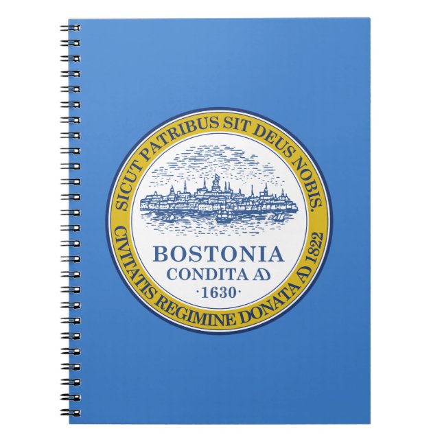 Cuaderno Bandera de Boston, bloc de notas de Massachusetts (Frente)