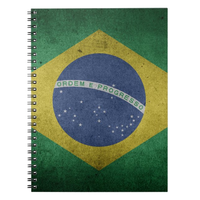 Cuaderno Bandera de Brasil adora al fútbol brasileño (Frente)