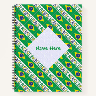 Cuaderno Bandera de Brasil Personalizada Patrimonio