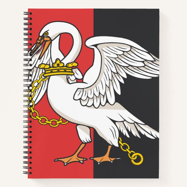 Cuaderno Bandera de Buckinghamshire (condado del Reino Unid (Anverso)