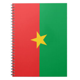 Cuaderno Bandera de Burkina Faso