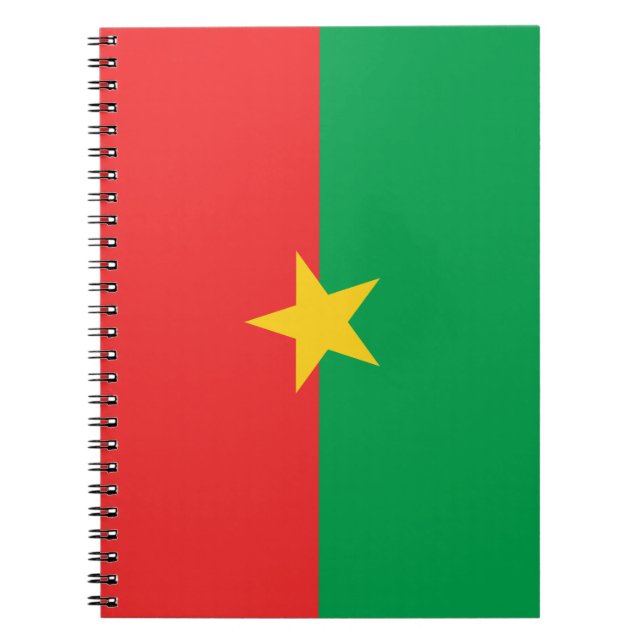 Cuaderno Bandera de Burkina Faso (Frente)