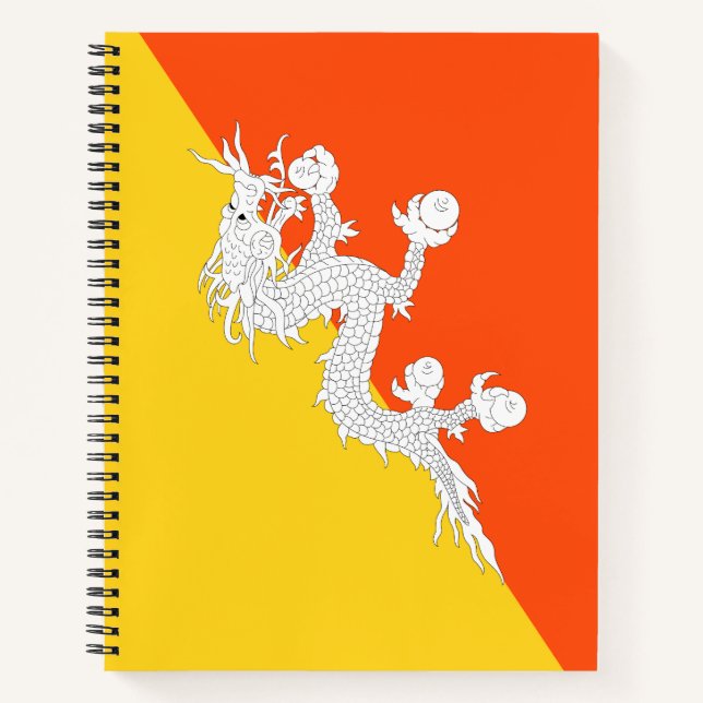 Cuaderno Bandera de Bután (Bután) (dragón trueno) (Anverso)
