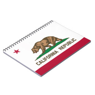 Cuaderno Bandera De California, bloc de notas espiral