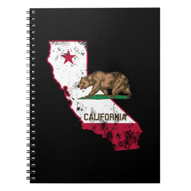 Cuaderno Bandera de California Patriótica (Frente)