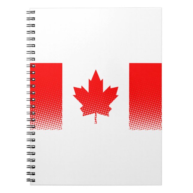 Cuaderno Bandera De Canadá Con Efecto De Medio Tono (Frente)