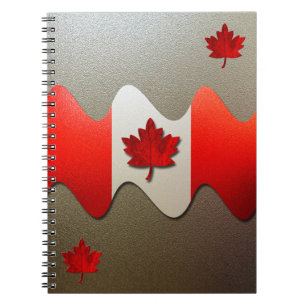 Cuaderno Bandera de Canadá-Cromo por Shirley Taylor