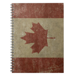 Cuaderno Bandera de Canadá del vintage