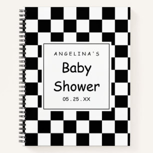 Cuaderno Bandera de Carrera Negra y Blanca
